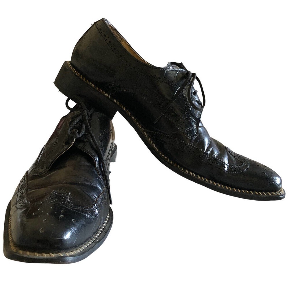 Giorgio Brutini Mens 210851 Caster Wing Tip Oxford Dress Shoes Black Size 10 M
